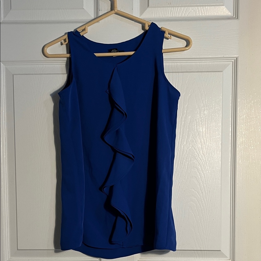 Alfani Vibrant Blue Ruffle Tank Top